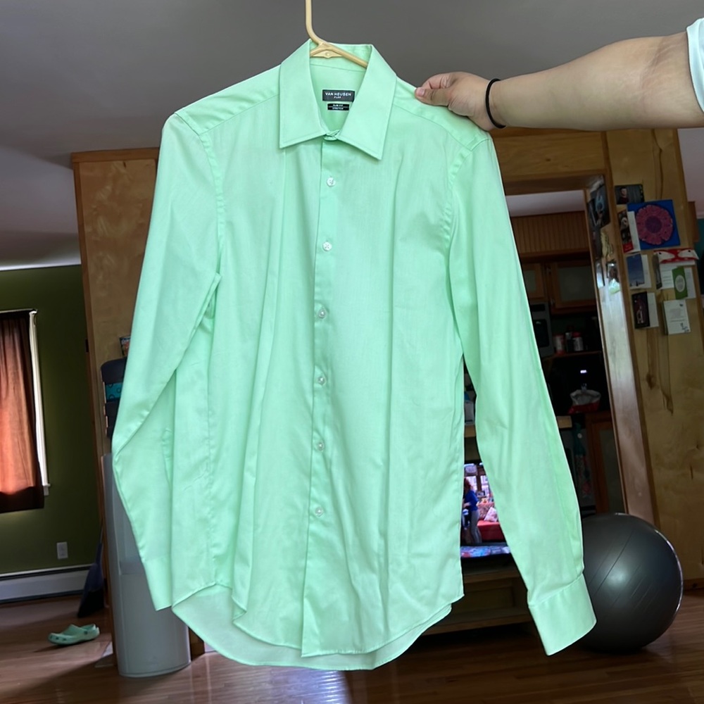 Lime Green button up shirt